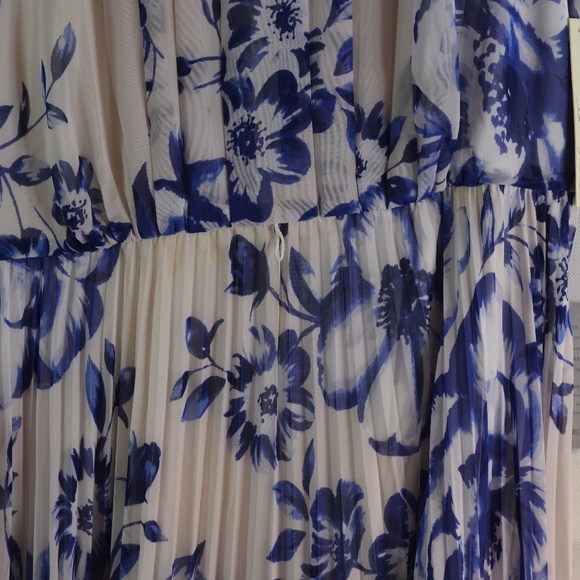 Nordstrom Long Floral Chiffon like flowing Roman Style dress. NWT SZ 14 - Picture 8 of 14